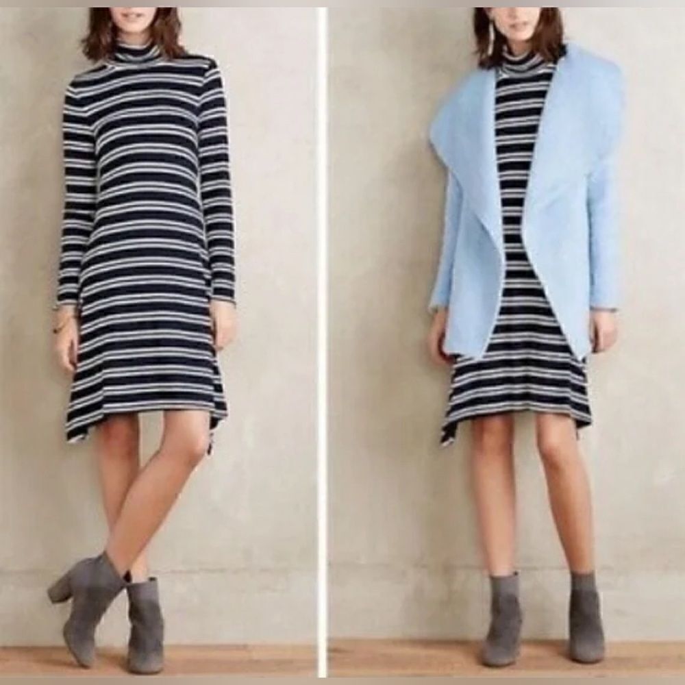 Anthropologie Maeve striped turtleneck dress. XS. NWT